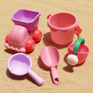 儿童沙滩玩具车套装洗澡戏水软胶小水壶花洒勺子铲子水桶挖沙工具