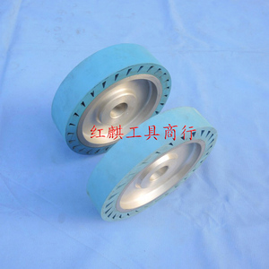 铝芯离心橡胶轮砂轮机离心轮抛光机打磨砂带轮制版胶轮磨刀包胶轮