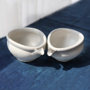 日本陶艺家手作白釉陶瓷公杯日式片口茶席公道杯茶道主人分茶杯子