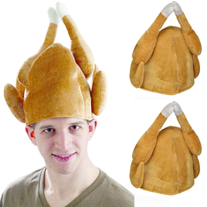 Plush Roasted Thanksgiving Turkey Hat 感恩节火鸡帽鸡腿帽