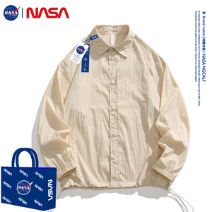 NASA联名防晒衣男日系潮流情侣机能风工装UPF50+冰感轻薄防晒衬衫