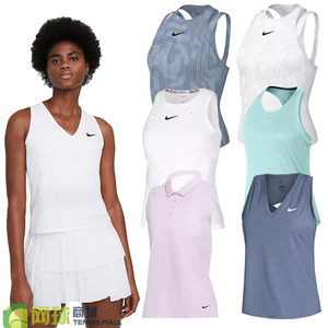 耐克网球服女24年法网无袖背心网球裙运动羽毛球服DA4700 CV4785