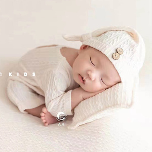儿童摄影服装宝宝新生儿造型衣服帽子连体衣枕头影楼婴儿照相道具
