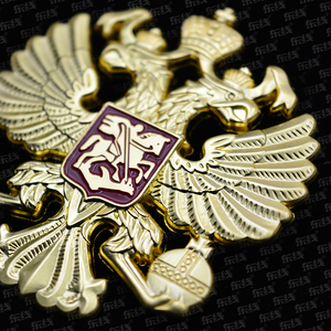苏联俄罗斯双头鹰皇冠贵族奖章复古立体徽章胸针