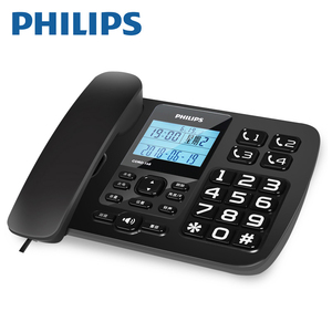 飞利浦CORD168电话机 家用办公老人用电话座机 来电显示语音报号