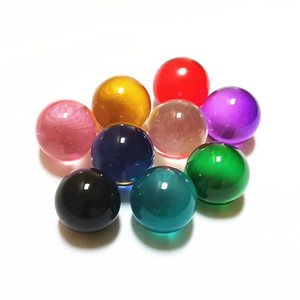 红色20mm水晶珠工艺水晶球透明玻璃珠摆件游戏弹珠儿童DIY手工