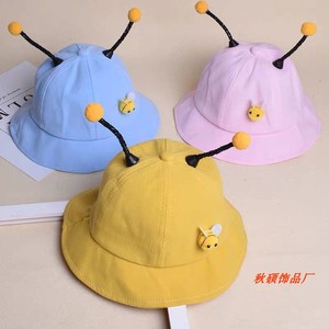 春夏薄网儿童帽子可爱蜜蜂宝宝盆帽2-5岁遮阳男女童渔夫帽307(15)
