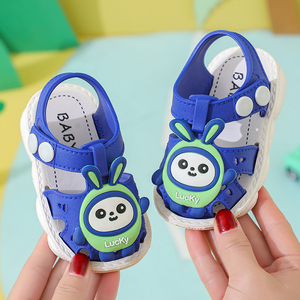 幼童凉鞋夏季0-3岁婴幼儿男女宝宝防滑软底可水洗包头学步鞋胶鞋