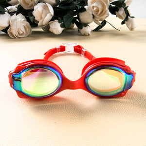 力酷儿童游泳镜幼儿小童泳镜男童女童硅胶防水防雾镀膜平光镜眼镜
