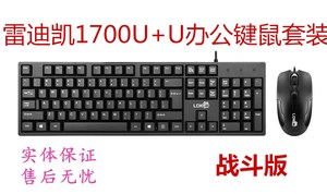 雷迪凯 LDK-1700战斗版U+U键鼠套装 台式机电脑 办公键盘鼠标套件
