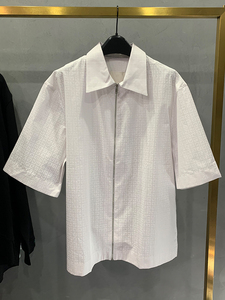 【DeLuxe】Givenchy 纪梵希 24SS3 男徽标拉链开合短袖衬衫BM60PK