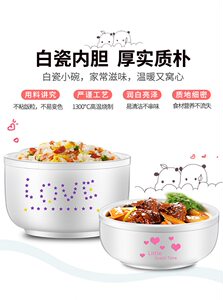 加热电热饭盒可插电保温自热办公室上班族陶瓷内胆热饭菜煮饭神器