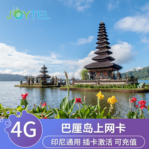 巴厘岛电话卡4G手机上网卡5/6/7/8天高速流量印尼通用旅游SIM卡
