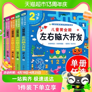 全脑思维游戏2-3-4-5岁幼儿园数学启蒙书籍小中大班思维训练早教