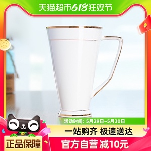 包邮Edo咖啡杯骨瓷茶杯带碟勺2件套马克杯办公室水杯大容量家用