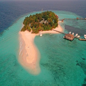 高性价比马尔代夫四星岛埃利亚度5-7天自由行4晚沙滩房快艇往返