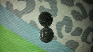 金属币，游戏币，一元硬币一样大小