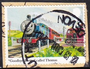 英国信销邮票 剪片 2011年 火车头托马斯 10-7：托马斯和汽车柏蒂