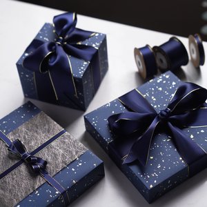 加厚蓝色礼物包装纸大尺寸男生生日礼盒礼品纸圣诞礼物纸高档商务