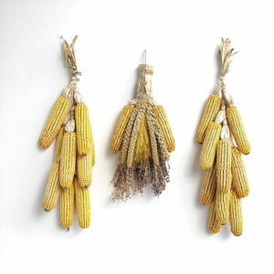 真玉米串挂件农作物农家乐五谷丰登挂饰带穗干玉米棒子装饰摆件