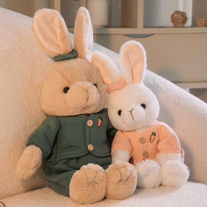可爱穿衣兔子公仔睡觉抱枕毛绒玩具布娃娃大号玩偶女生情人节礼物