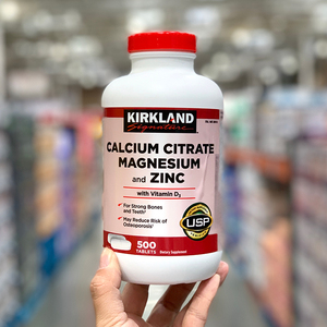 美国代购 Kirkland柯克兰钙片钙镁锌复合维生素D3柠檬酸钙片500粒