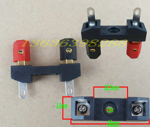 连体双位 喇叭接线柱 红黑接线端子 按压卡线式低音接线柱