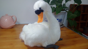 外贸尾单 正版  白天鹅 黑天鹅 Swan 仿真动物 毛绒玩具 收藏