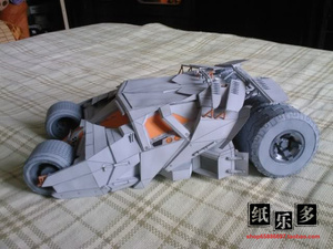 纸拼图蝙蝠车蝙蝠侠的战车纸模名车DIY手工拼装益智手作3D纸艺模