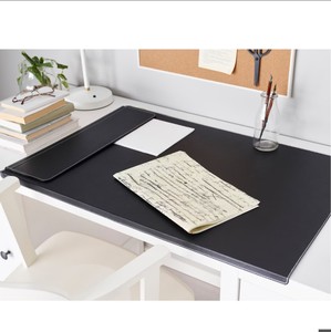 济南IKEA宜家国内代购瑞斯拉书桌垫黑色厘米高档办公桌垫仿真皮面