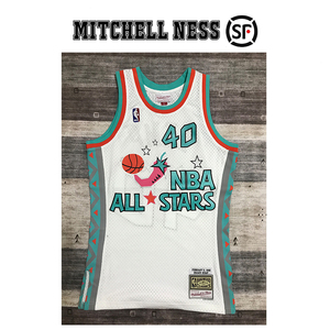 MN 坎普 小辣椒95-96赛季全明星赛sw球迷版刺绣复古NBA球衣篮球服