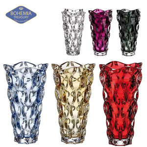 新品捷克BOHEMIA水晶玻璃花瓶摆件客厅插花玻璃花瓶创意插花摆件