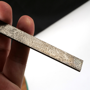乌兹钢条DIY手工刀镔铁原料碳钢大马士革花纹钢雪花纹HRC60度已热