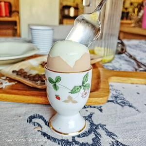 刘小姐欧洲古玩店 美国中古vintage贵族吃鸡蛋专用镀银调羹勺子