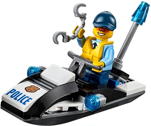 LEGO 乐高 城市系列 人仔 海警 警察 cty615 含手铐和快艇 60126
