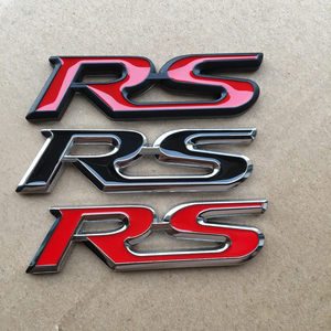 RS金属立体中网车标志 RS后贴标 尾贴标改装 进气口栅格中网标