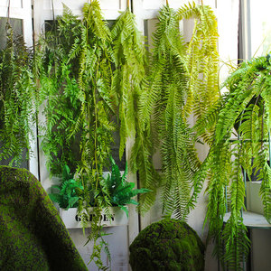 仿真绿植藤条手感波斯蕨装饰串假藤蔓森系植物角壁饰墙上缠绕挂饰