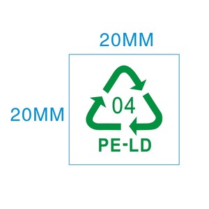绿色透明04PE-LD环保回收标贴透明OPP袋用04款绿标(1300个/30元）