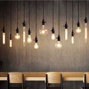 E27螺口LED灯泡爱迪生光源单个小吊灯创意商铺吧台餐厅酒馆装饰灯