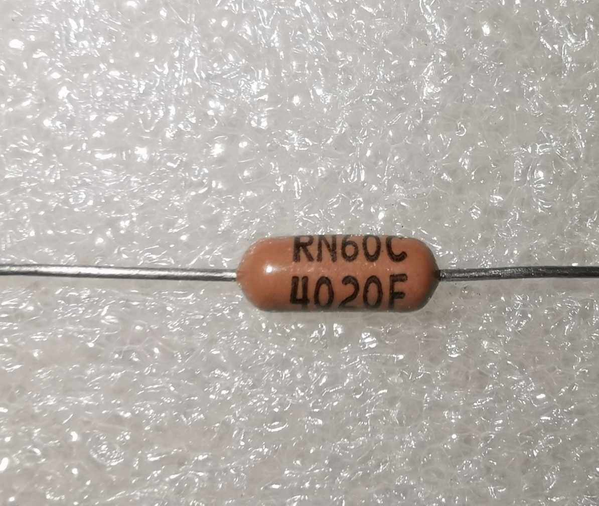 402欧402r1w美国dalern60c棕色高精度金属膜音响功率铜脚电阻