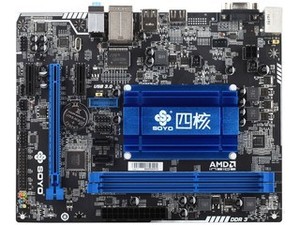 梅捷 SY-A3150四核.DDR3,板载四核处理器主板.全集成,带HDMI高清