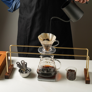 复古黄铜手冲咖啡支架 滤杯架 咖啡馆商用杯架 多壶用 咖啡滤架