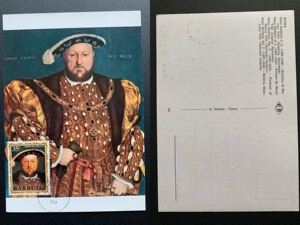 巴布达极限片 1970年 荷尔拜因绘画 亨利八世  世界名画邮票