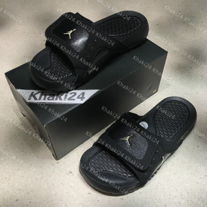 Nike/耐克Khaki24 Jordan Hydro AJ12 黑金男女运动休闲拖鞋 8202