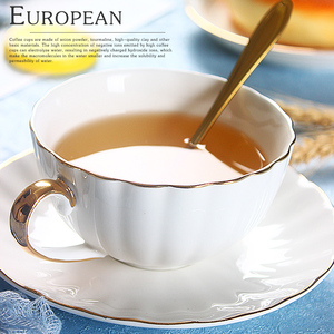 骨瓷咖啡杯碟套装北欧杯子欧式小奢华小咖啡套具陶瓷拉花下午茶杯