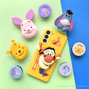 韩国迪士尼维尼熊小飞象史迪奇手机气囊伸缩支架立体组合卡通可爱