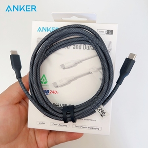 Anker安克240W快充线USB-C适用苹果iPhone15充电线笔记本平板电脑安卓华为手机typec数据线耐用编织加长1.8米