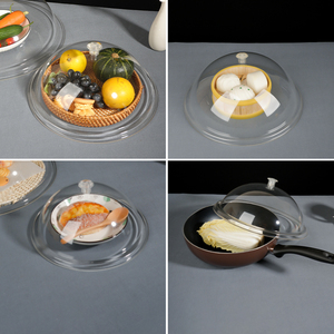 圆形PC保鲜食品盖菜盖展示盖透明菜罩点心水果盘托盘盖子蛋糕盖子