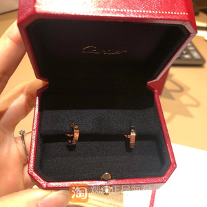 观澜香港代购 Cartier卡地亚love耳环 18K玫瑰金白金耳钉专柜正品