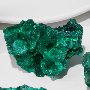 天然水晶放射状孔雀石原石标本矿物晶体矿石奇石收藏摆件老挝绿色